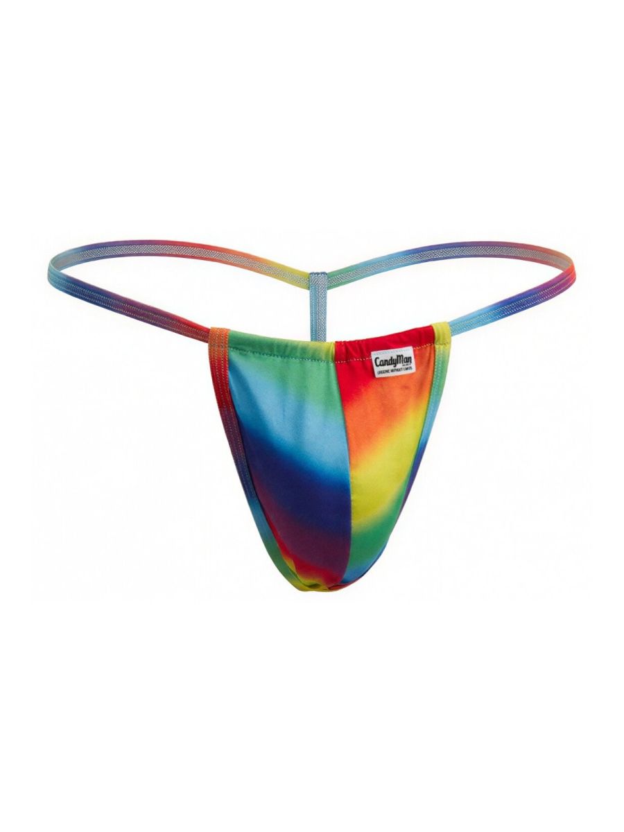 CandyMan 9586 Mens Sexy G-string Thong Rainbow Print