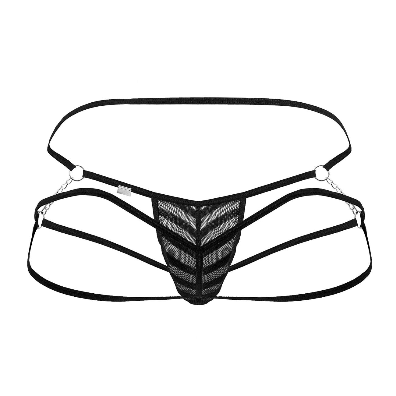 CandyMan 99793 Mesh Jock Thongs Black