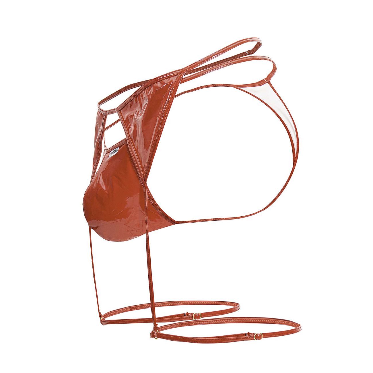 CandyMan 99825 Dom Outfit Mens Garterbelt Thong Red