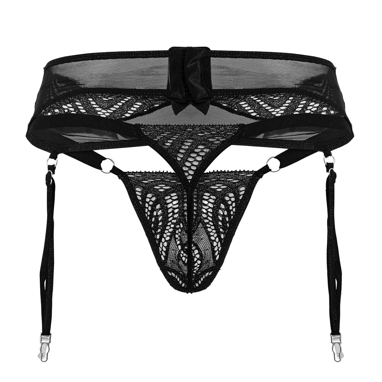 CandyMan 99837 Mens Lace-Garter Outfit Black