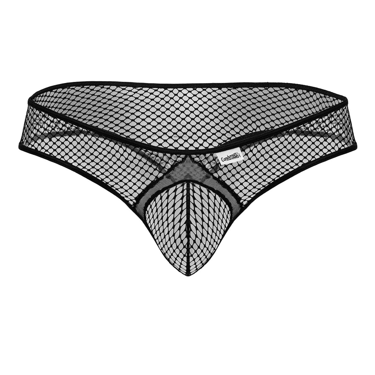 CandyMan 99843 Mens Fishnet Thong Black