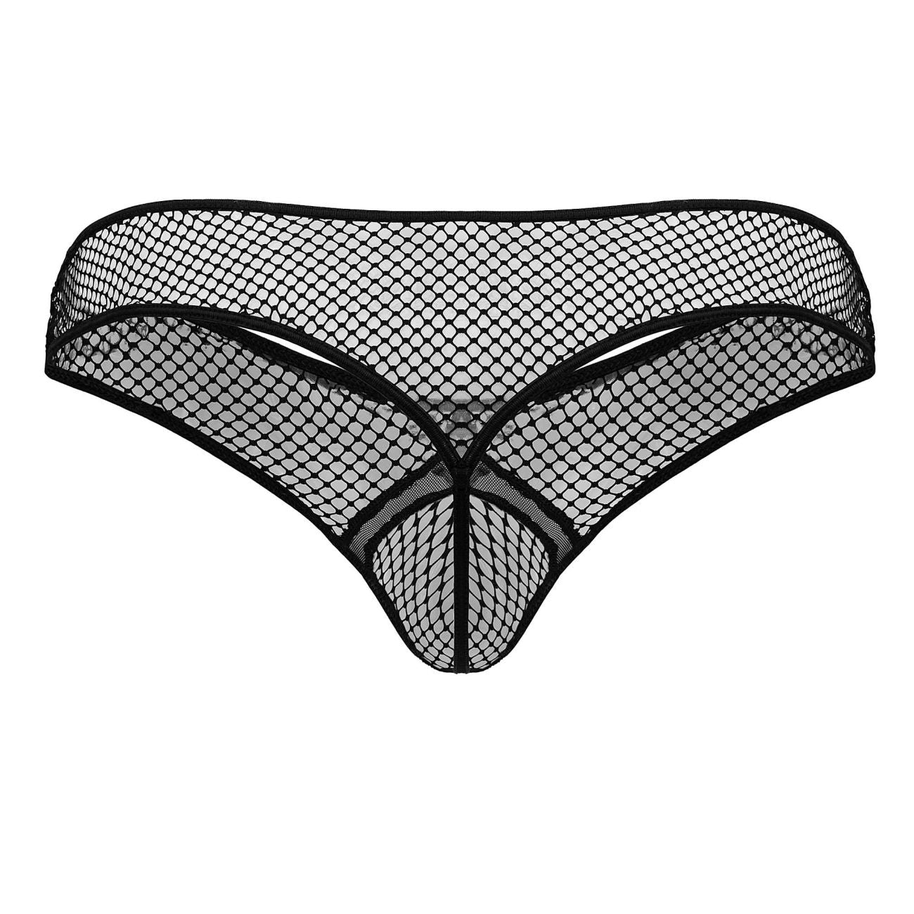 CandyMan 99843 Mens Fishnet Thong Black