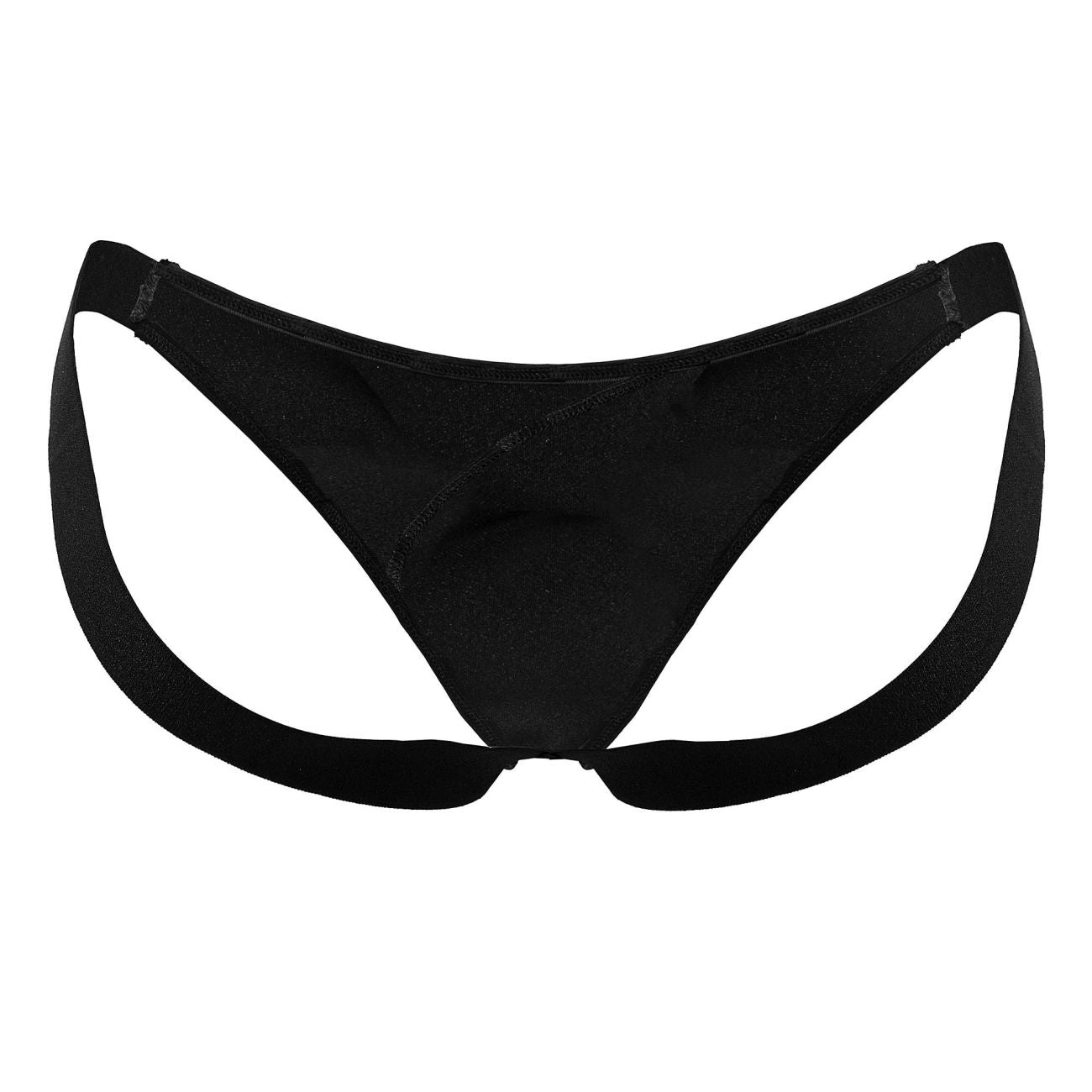 CandyMan 99848 Mens Deep V Back Bikini Thongs Black