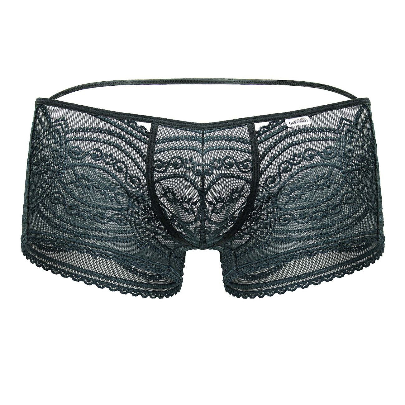 CandyMan 99857 Mens Sexy Lace Trunks Green