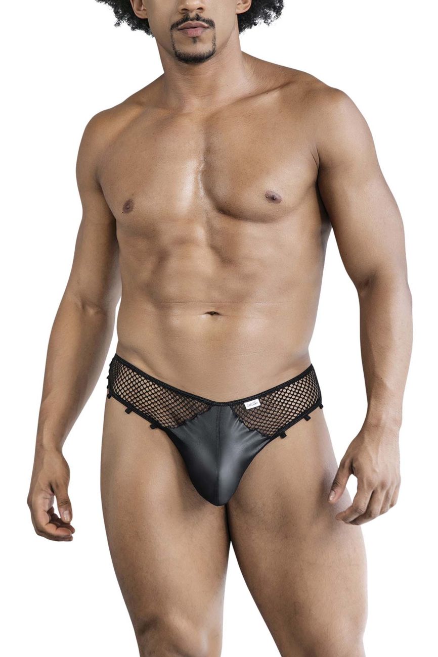 CandyMan 99860 Mens Sexy Fishnet Thong Black
