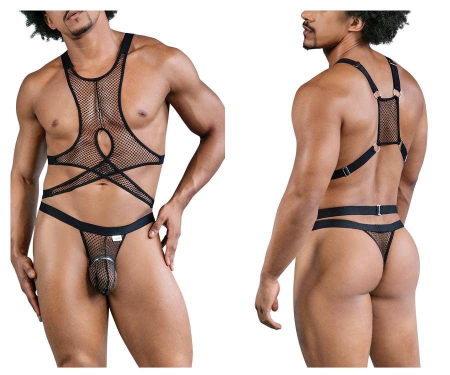 CandyMan 99862 Mens Fishnet Strappy Harness Outfit