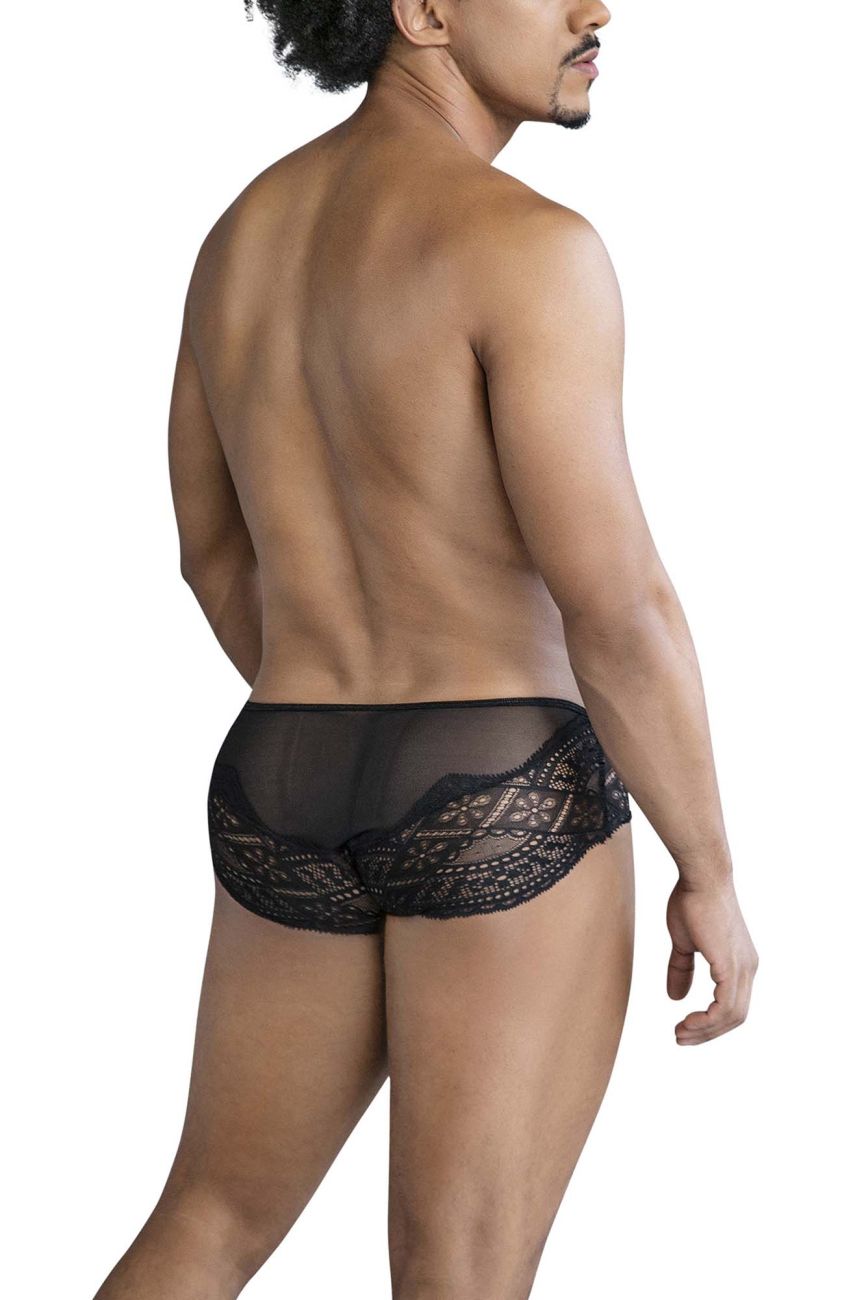 CandyMan 99863 Mens Sexy Lace Briefs Panty Black