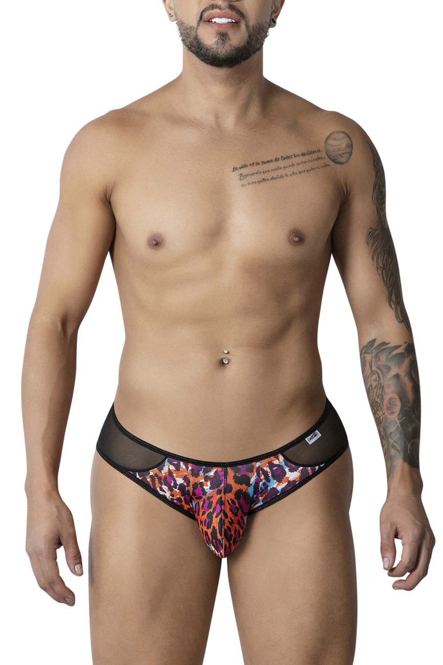 CandyMan 99879 Mens Vibrant Leopard Briefs Animal Print
