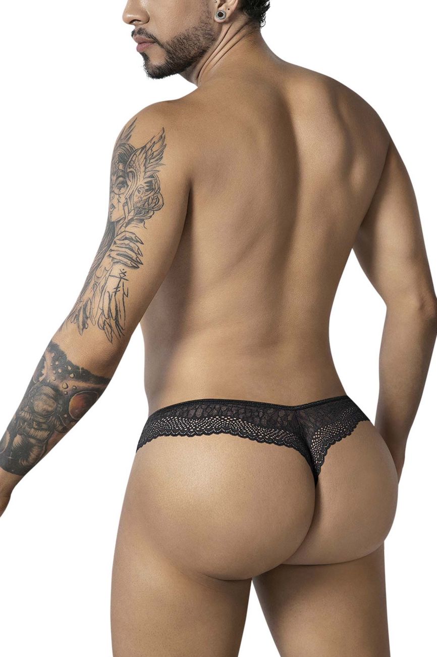 CandyMan 99887 Male Leopard & Lace Thong Animal Print Plus Sizes