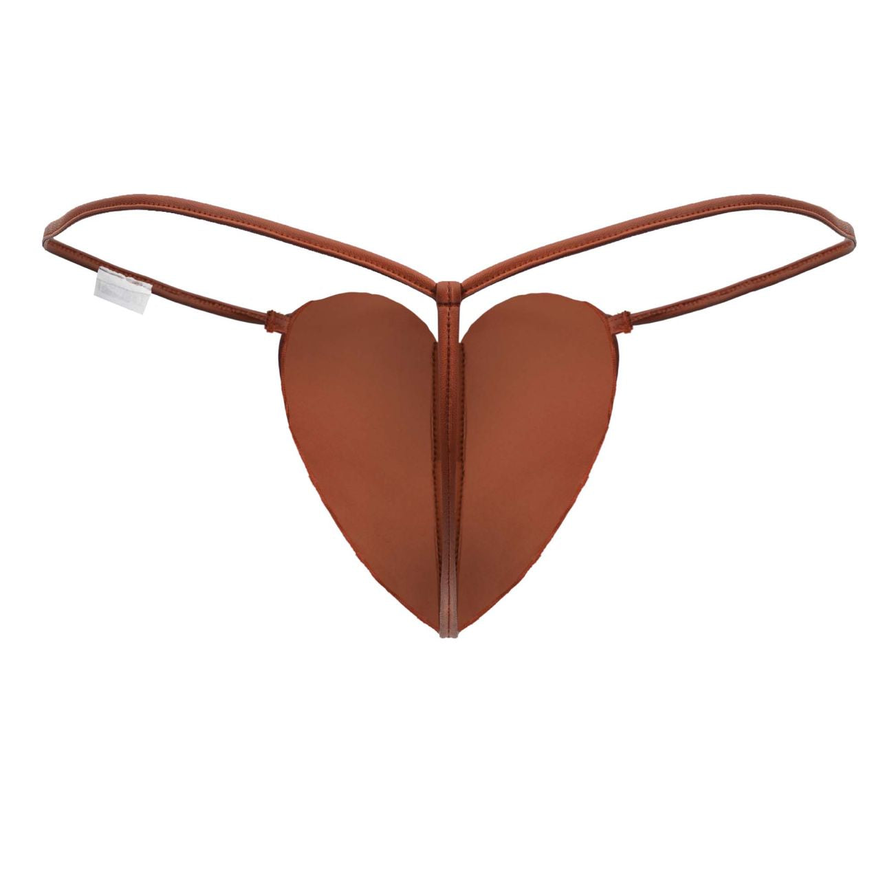 CandyMan 99892 Mens Heart Shaped Thong with Zipper Red