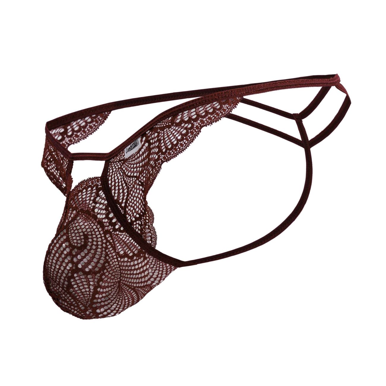 CandyMan 99910 Mens Sexy Lace Thongs Burgundy