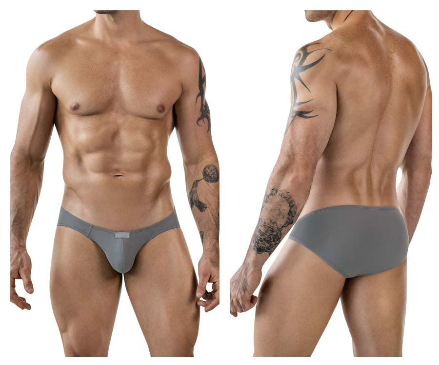Clever 1843 Buenavista Mens Sleek Modern Bikini Briefs Gray