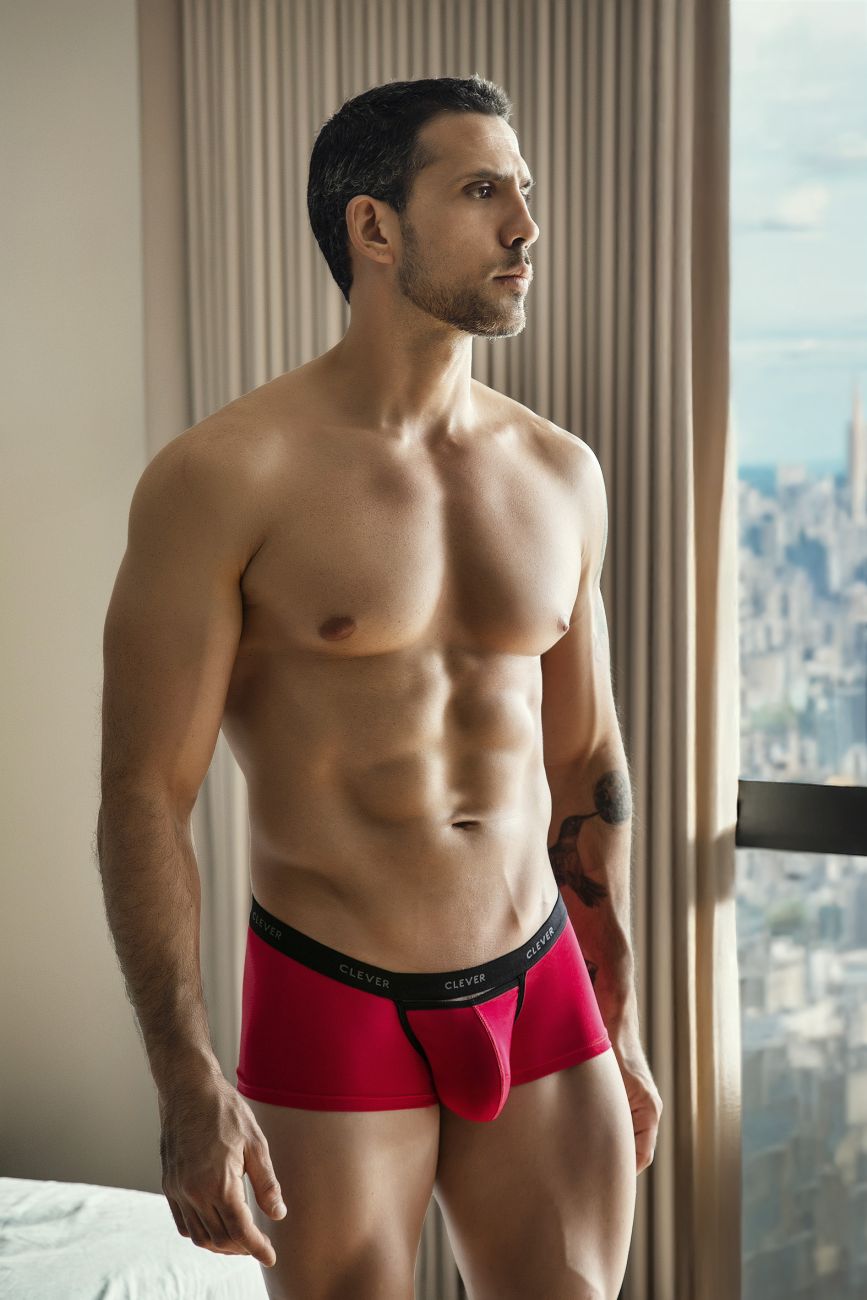 Clever 1866 Mens Tokio Cut Out Front Trunks Red