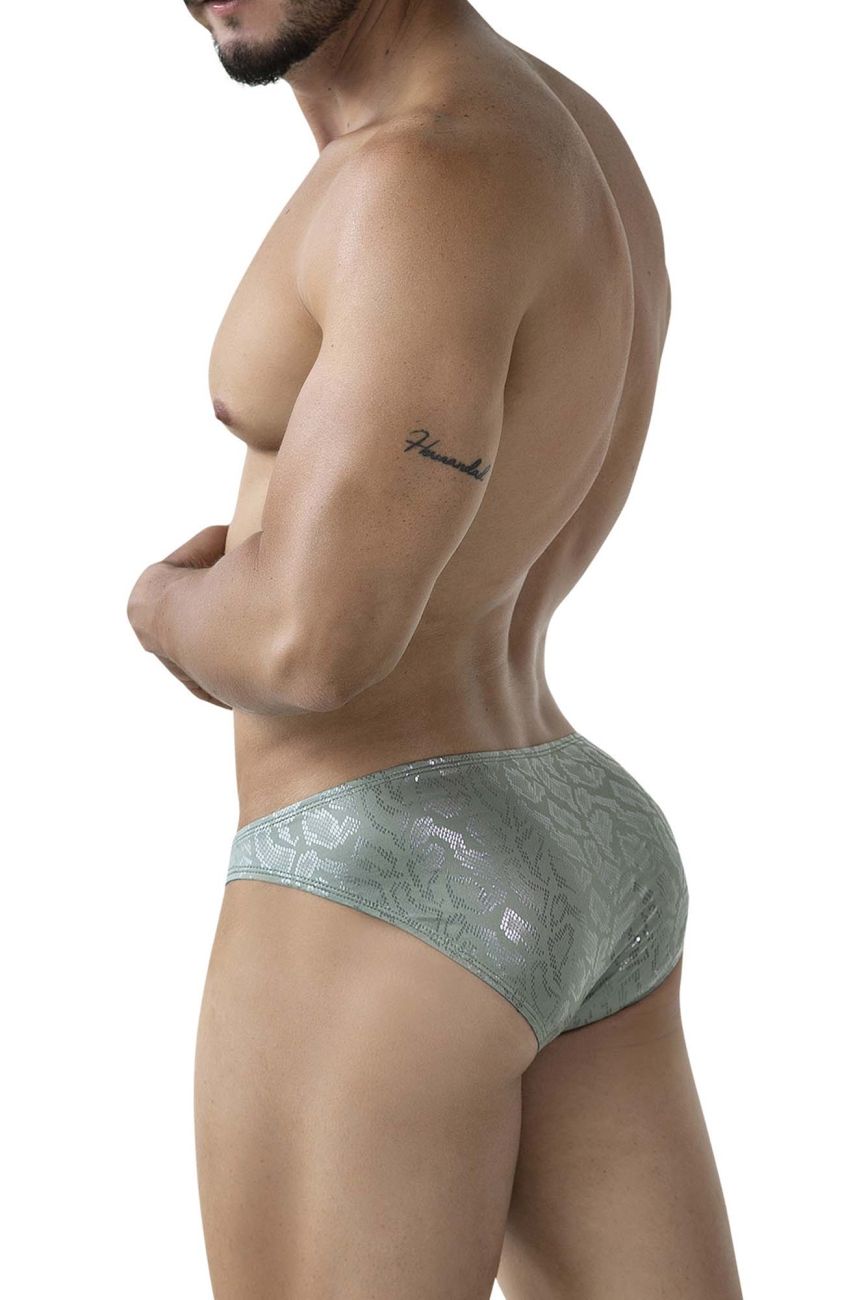 Clever 2040 Mens Luxe Bikini Briefs Green