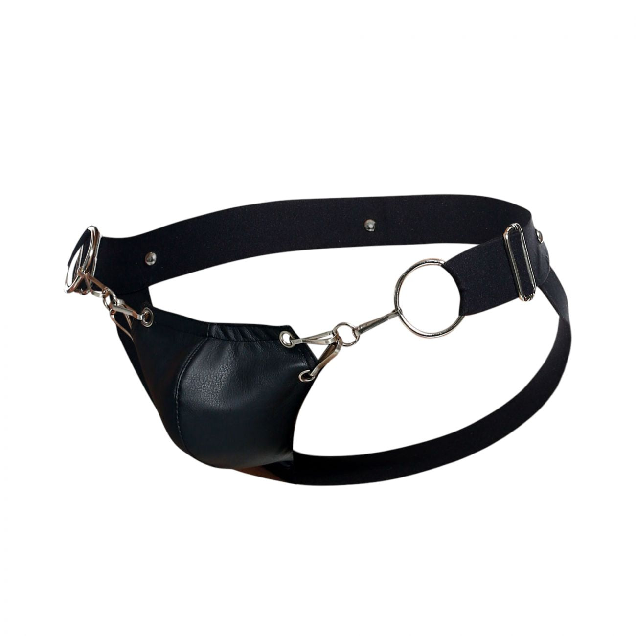 MaleBasics DMBL03 DNGEON Snap Vinyl Look Jockstrap Black