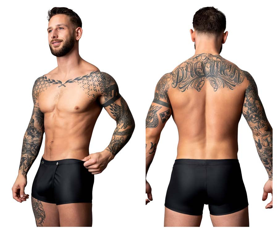 Male Power 120-298 Oh Snap Snap Off Front Short Black