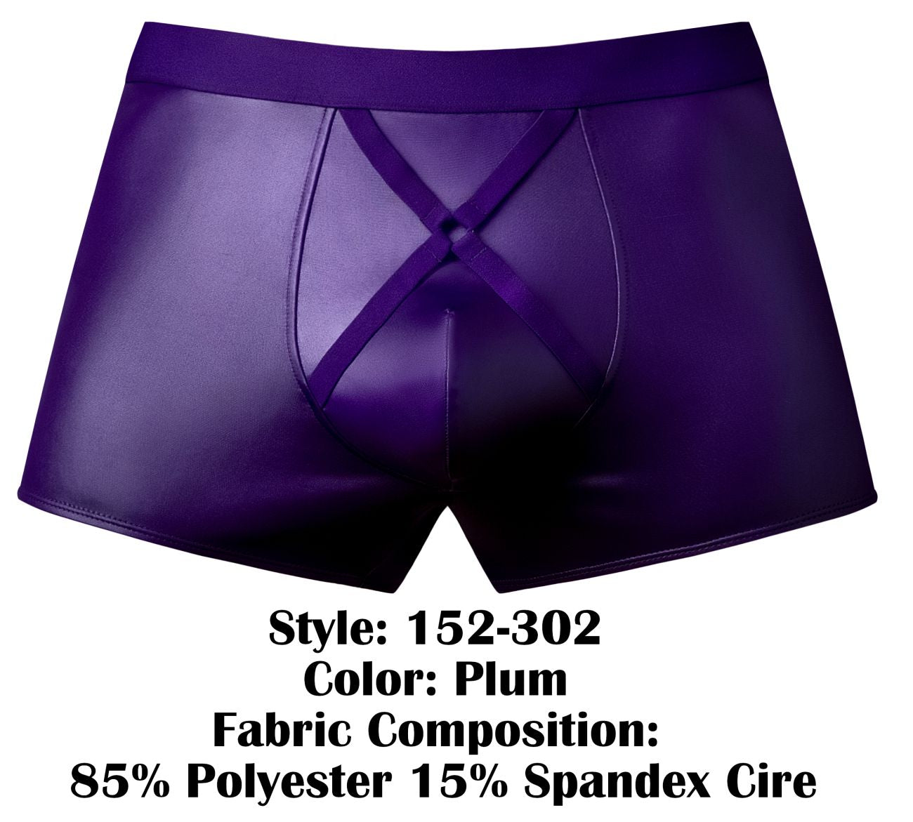 Male Power 152-302 Eggplant Mens Crossover Short Plum