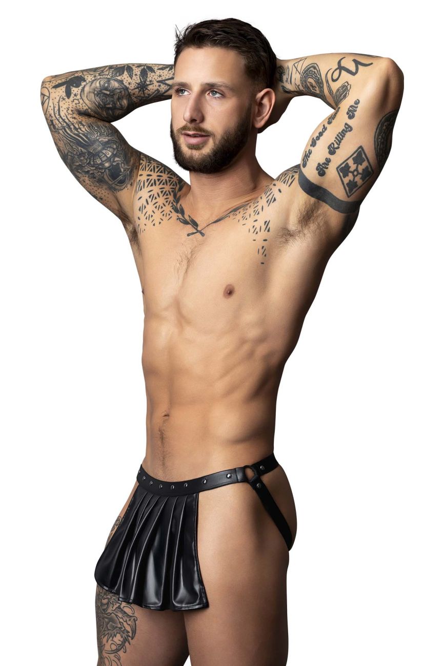 Male Power PAK-158 Mens Fetish Spartacus Jockstrap Black