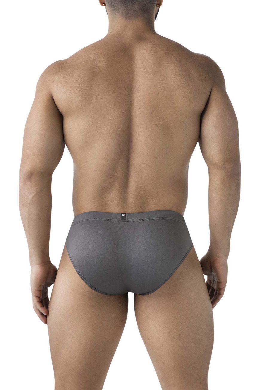 Xtremen 91207B Microfiber Mens Silky Briefs Gray