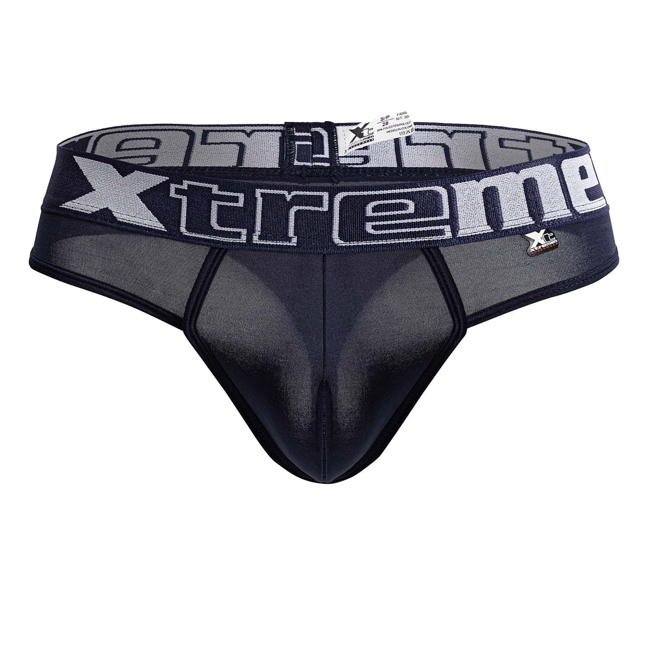 Xtremen 91208B Microfiber Mens Thongs Navy