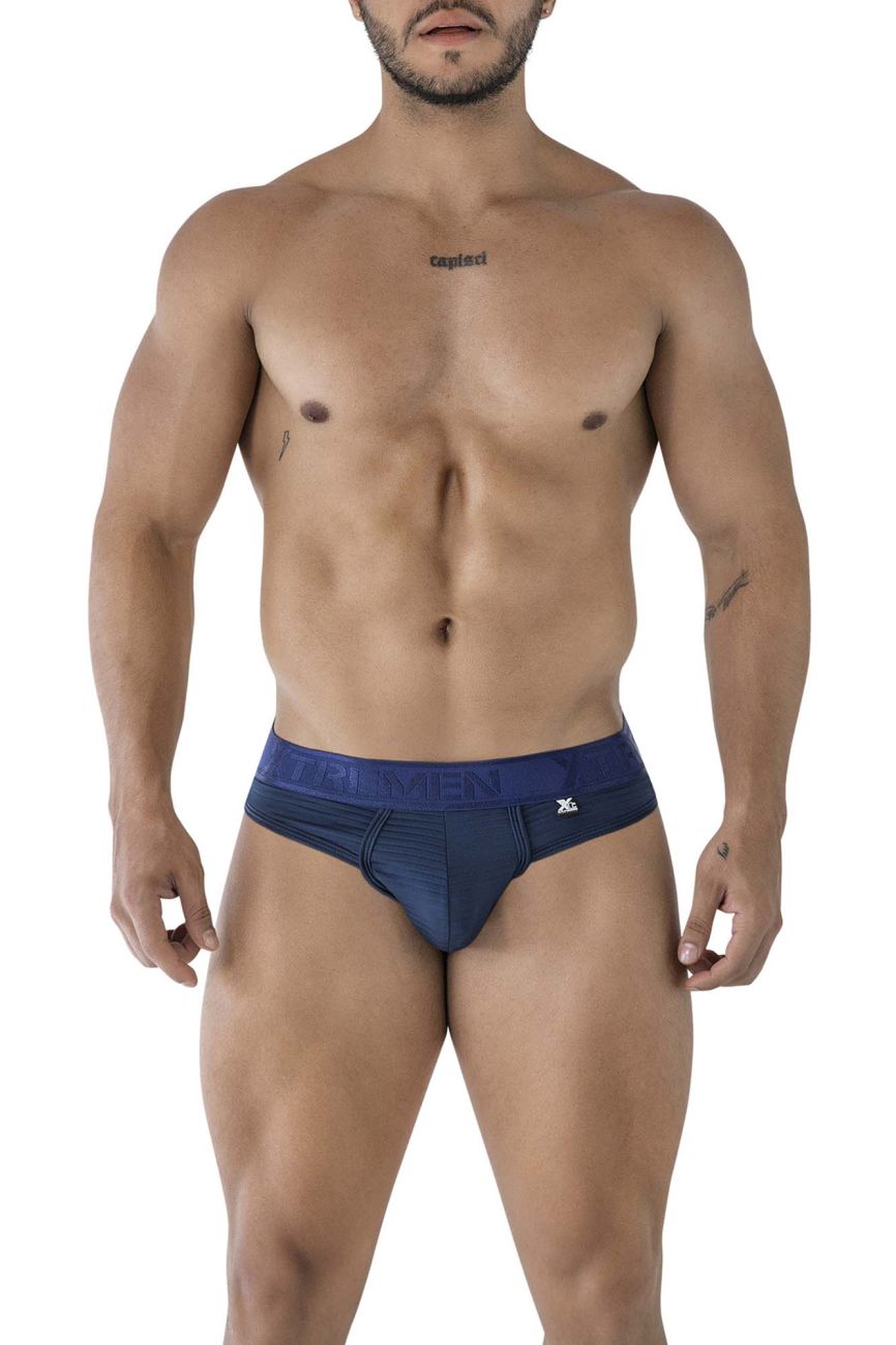 Xtremen 91211B Mens Soft Microfiber Thongs Navy