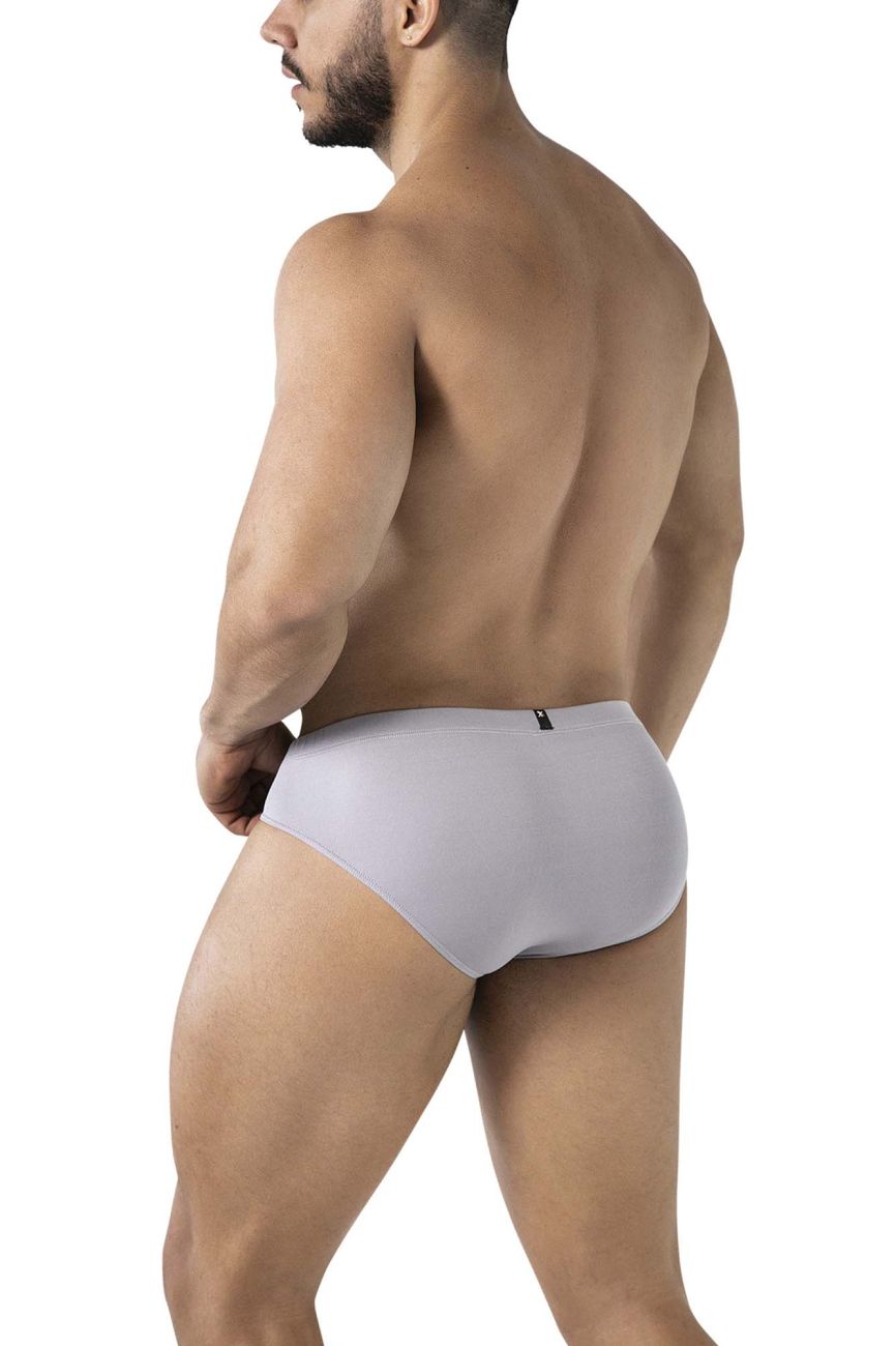 Xtremen 91218 Mens Pastel Coloured Microfiber Briefs Gray