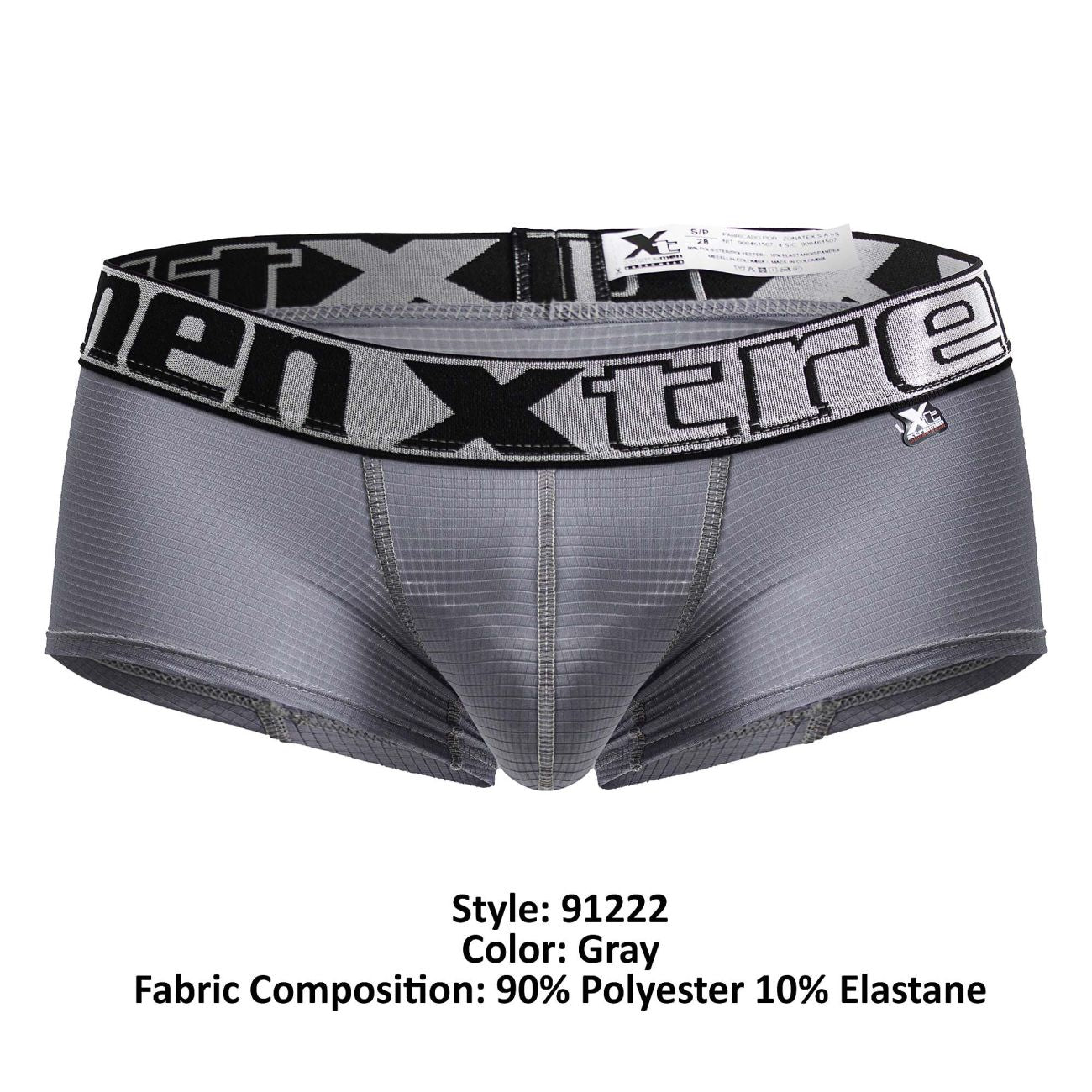 Xtremen 91222 Microfiber Mens Underwear Trunks Gray