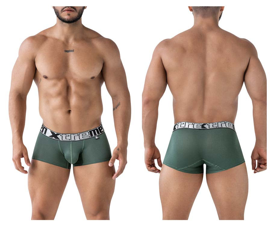 Xtremen 91222 Microfiber Mens Underwear Trunks Green
