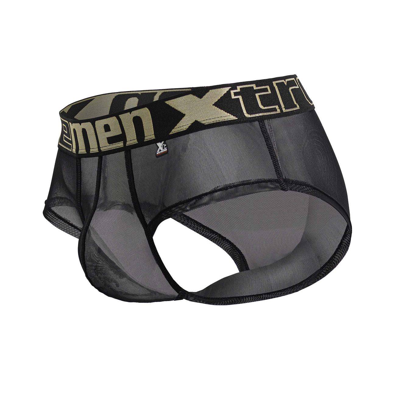 Xtremen 91236 Mens Sheer Microfiber Briefs Black