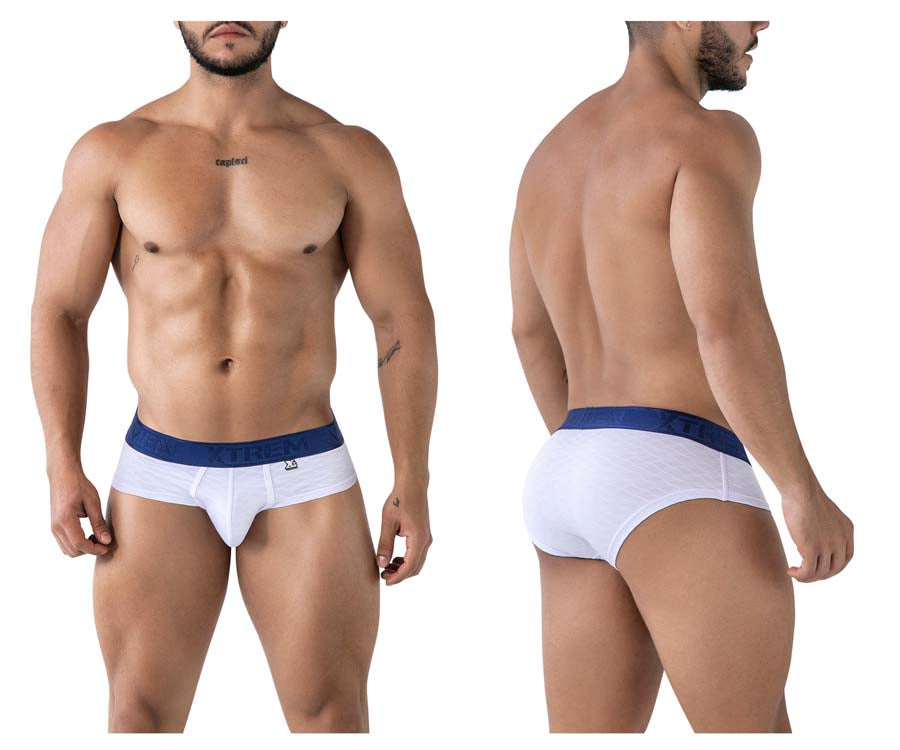 Xtremen 91242 Mens Soft & Comfortable Microfiber Briefs White