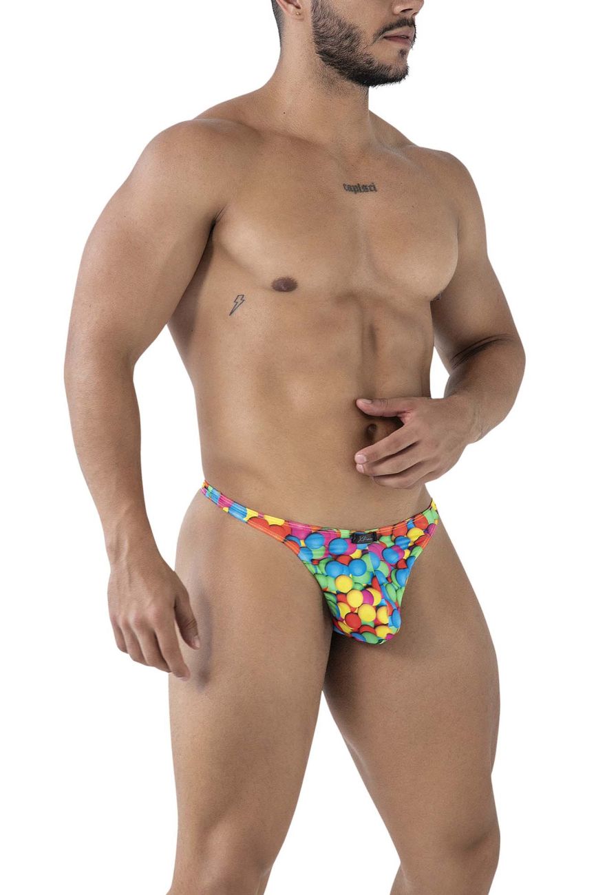 Xtremen 91247 Mens Printed Colourful Thongs Bubbles