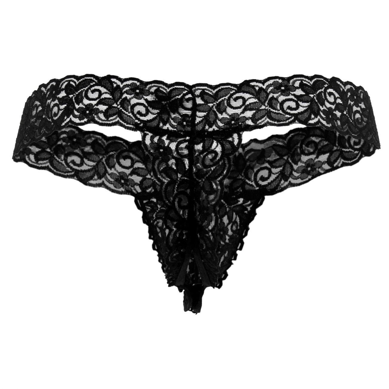 CandyMan 99315 Peek a Boo Thong Black