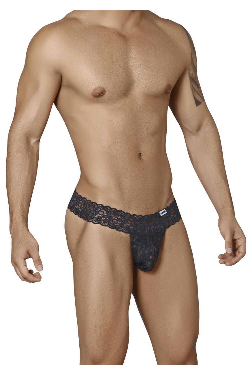 CandyMan 99315 Peek a Boo Thong Black