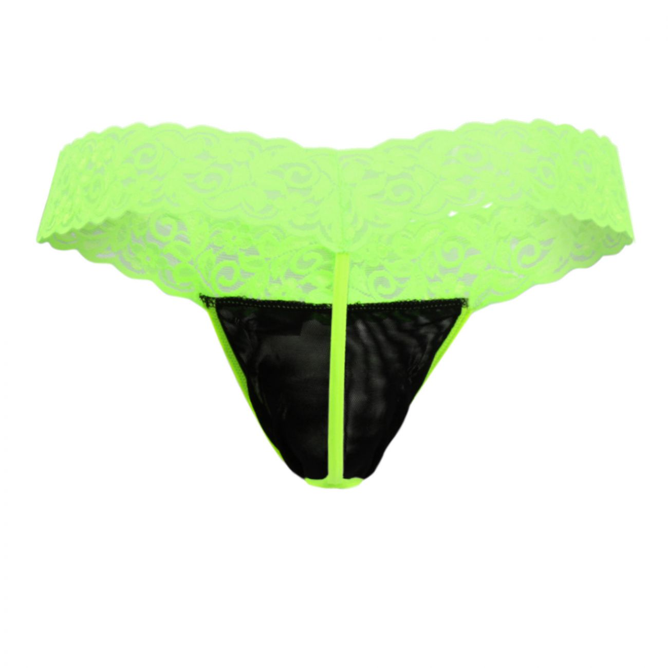 CandyMan 99370X Alluring Thongs Hot Green Plus Sizes