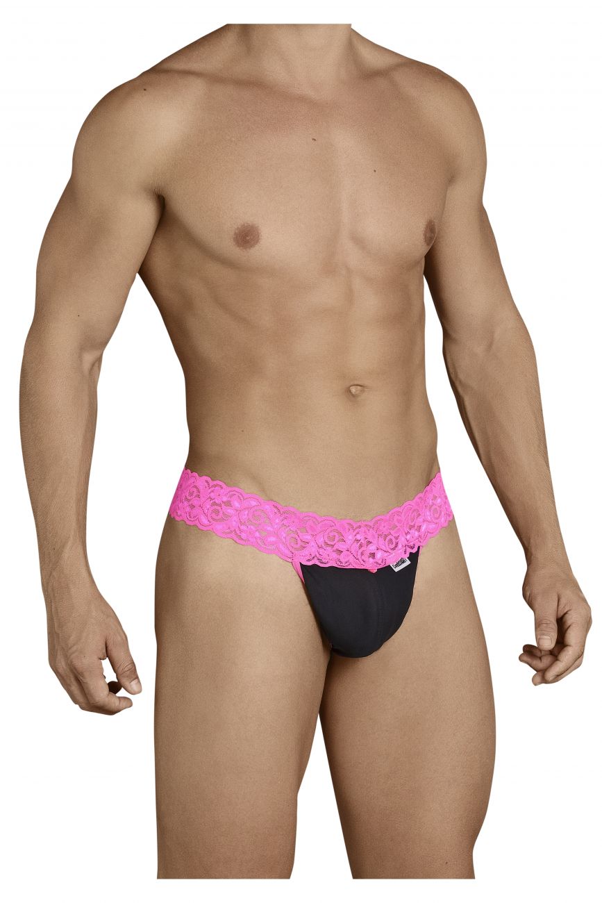 CandyMan 99370 Thongs Pink and Black