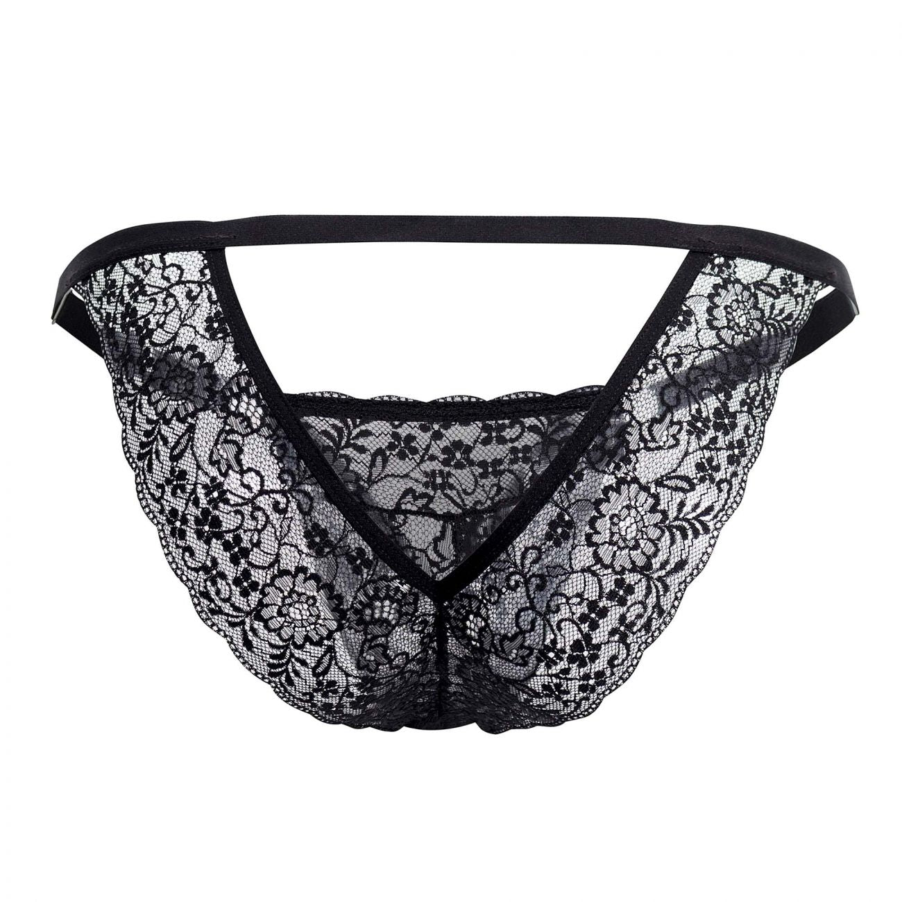 CandyMan 99503 Peekaboo Lace Bikini Black