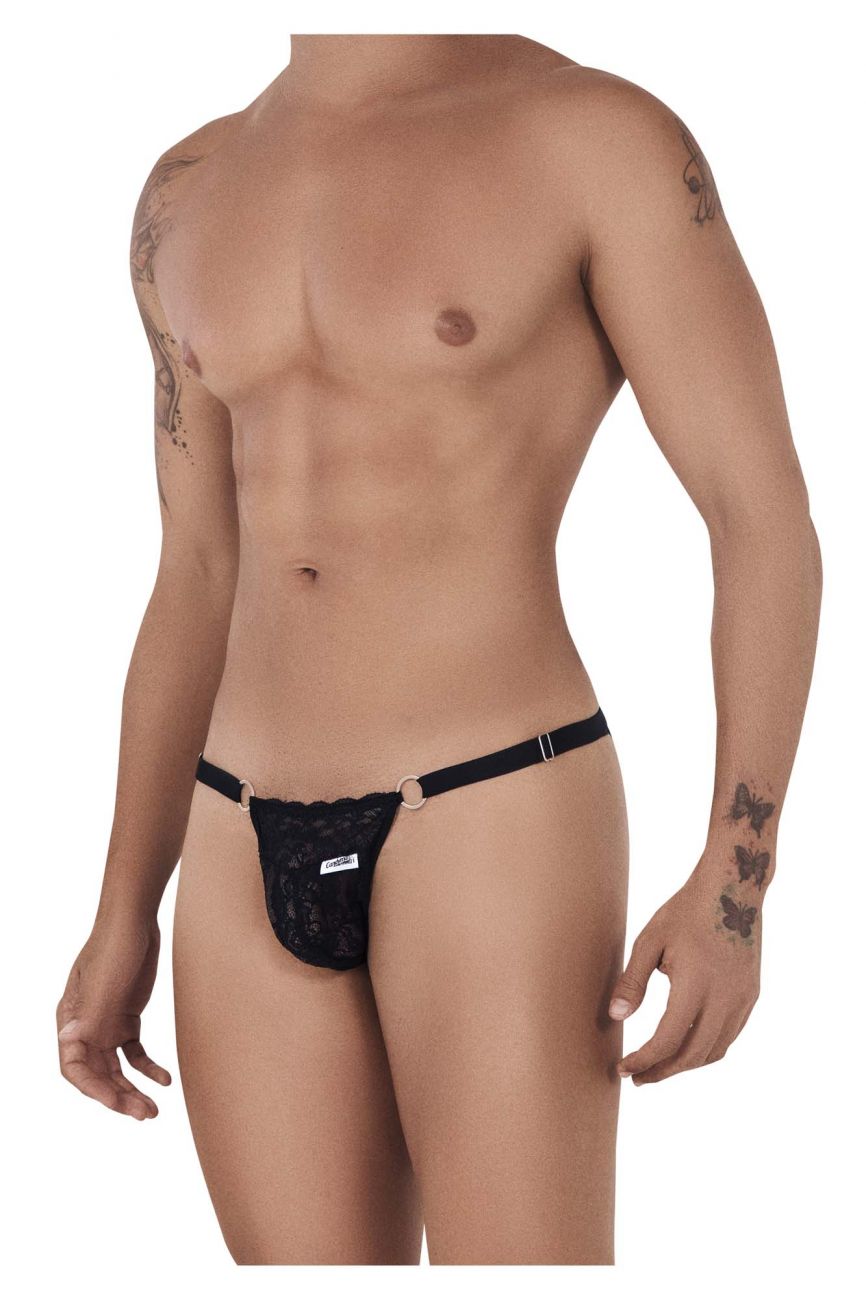 CandyMan 99503 Peekaboo Lace Bikini Black