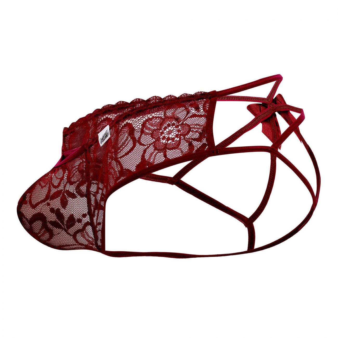 CandyMan 99535 Bow Jockstrap Burgundy
