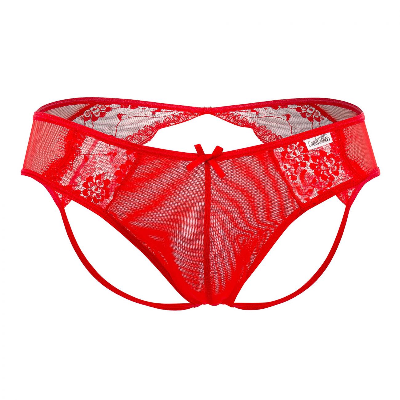 CandyMan 99538 Sexy Lace Jockstrap Red