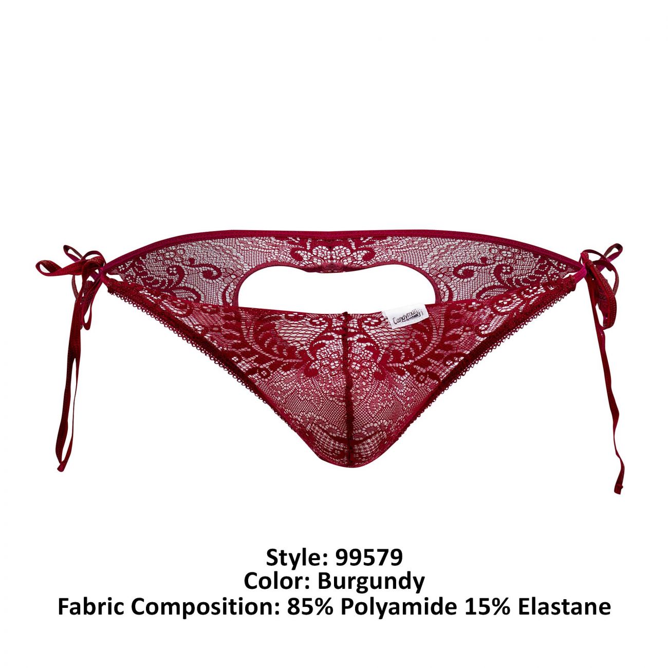 CandyMan 99579 Lace Heart Bikini Burgundy