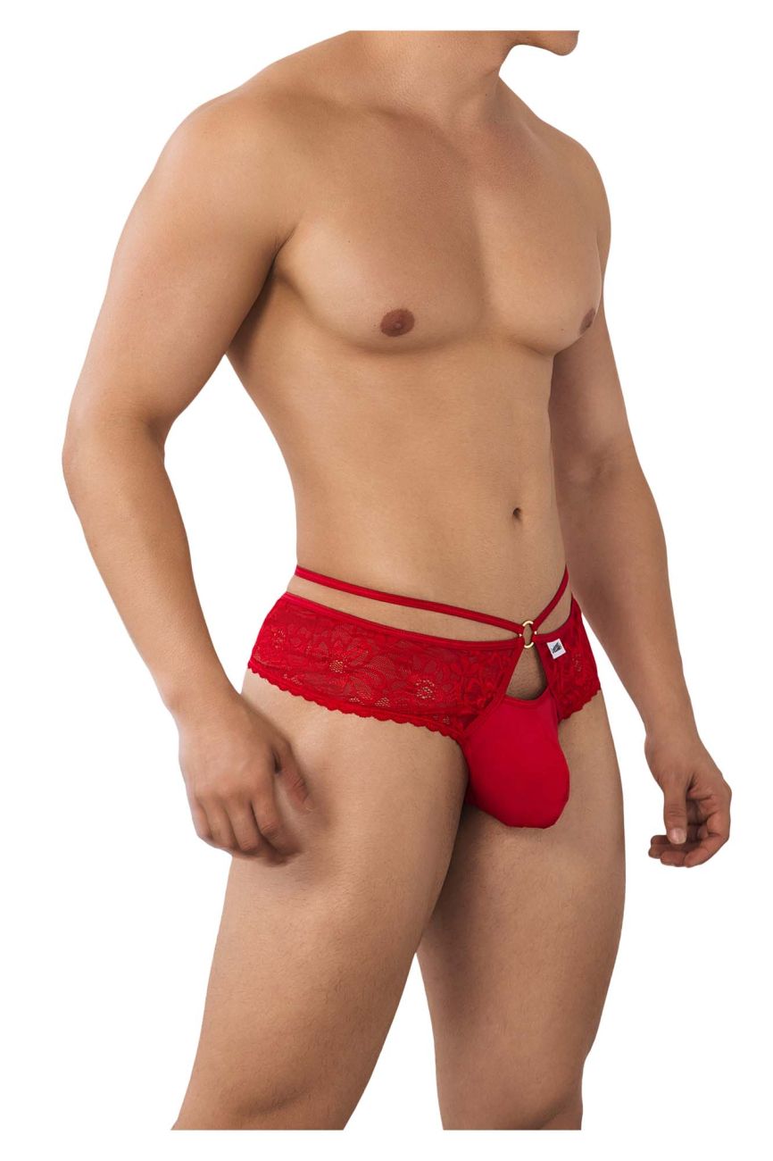 CandyMan 99647 Lace Thongs Red