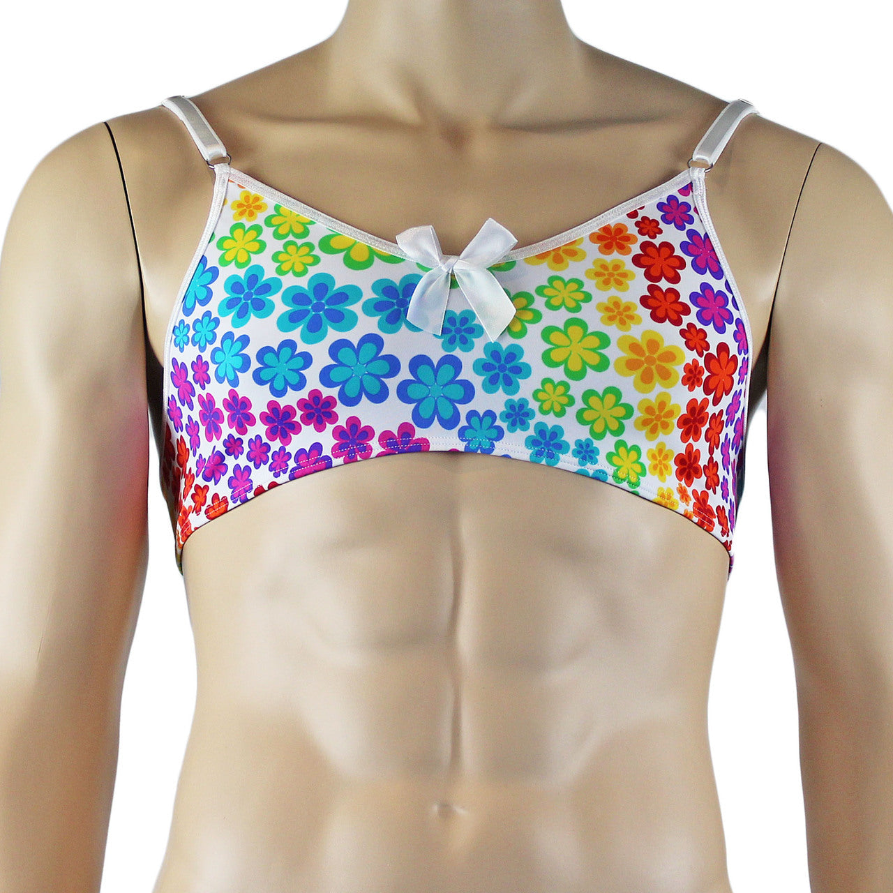 Mens Flower Girl Bra Top with Large Bow