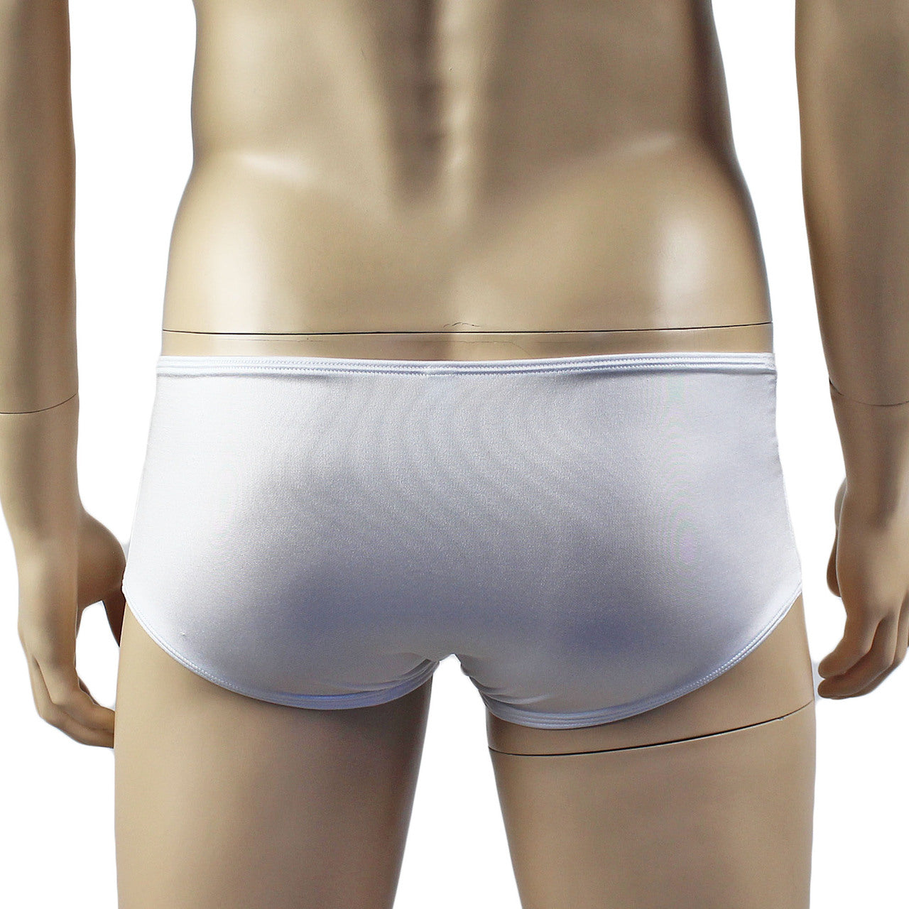 Male Romance Stretch Spandex Bra, Briefs & Garterbelt White