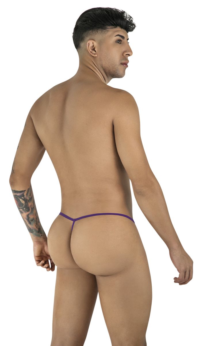 CandyMan 9586 Mens Sexy G-string Thong Purple Mesh