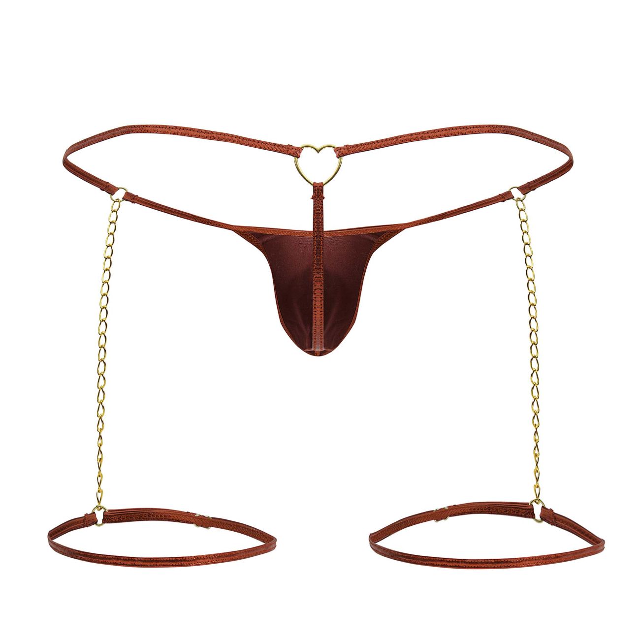 CandyMan 99827 Chain-Garter Thongs Red