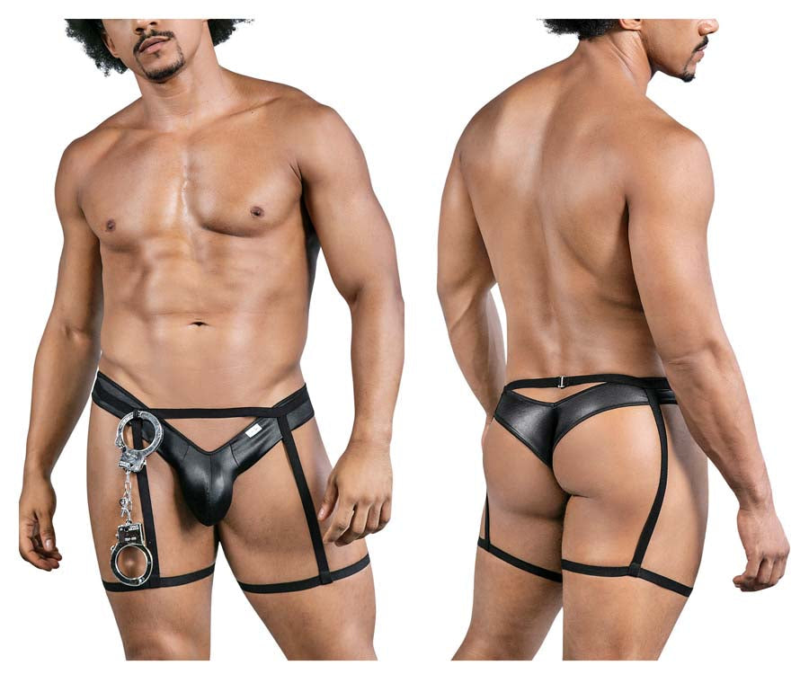 CandyMan 99835 Mens Police Outfit Costume Black