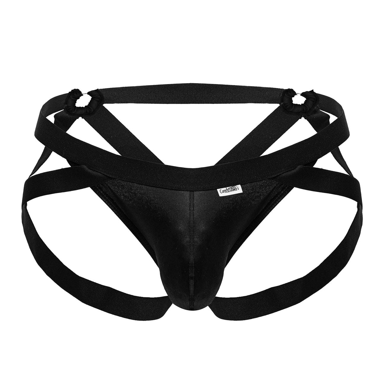 CandyMan 99840 Male Crisscross Jock Look Thong Black