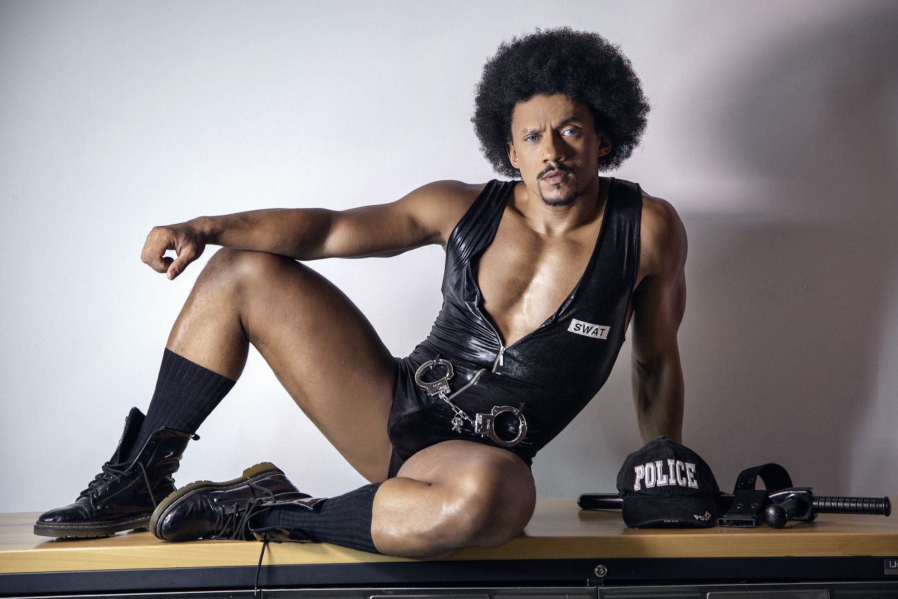 CandyMan 99844 Male Swat Team Police Bodysuit Black