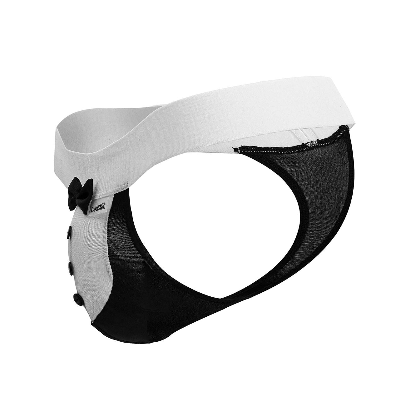 CandyMan 99846 Mens Costume Tuxedo Thongs Black & White