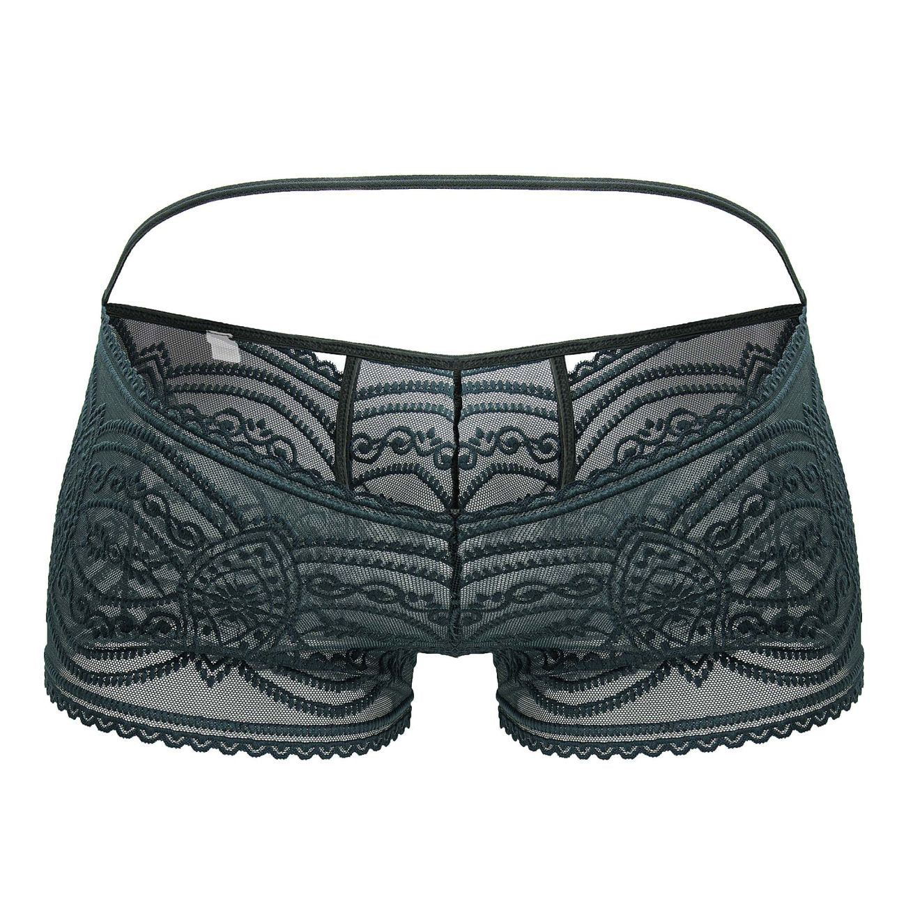 CandyMan 99857 Mens Sexy Lace Trunks Green